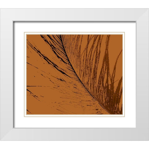 Feathered Impression II White Modern Wood Framed Art Print with Double Matting by Vision Studio