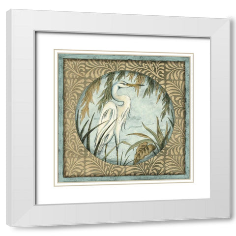 Quiet Elegance I White Modern Wood Framed Art Print with Double Matting by Slocum, Nancy