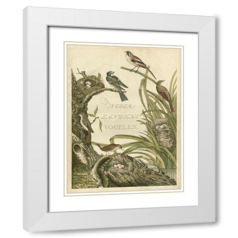 Sanctuary for Birds White Modern Wood Framed Art Print with Double Matting by Nozeman