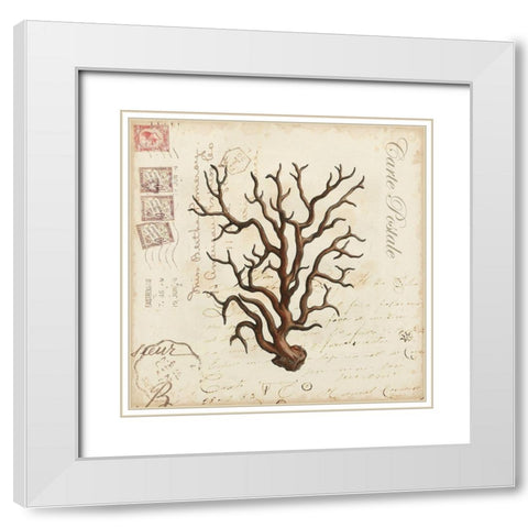 Romance du Mer I White Modern Wood Framed Art Print with Double Matting by Vision Studio