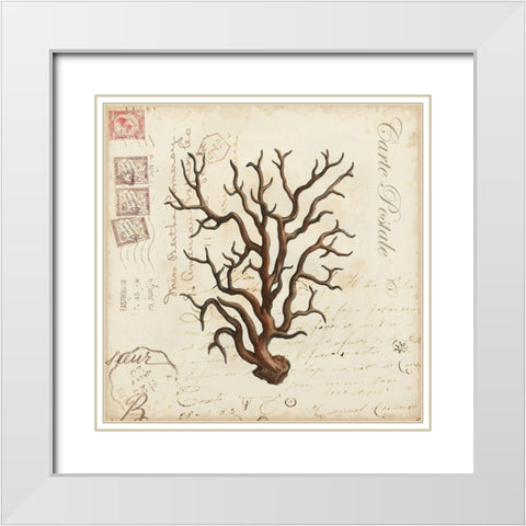 Romance du Mer I White Modern Wood Framed Art Print with Double Matting by Vision Studio