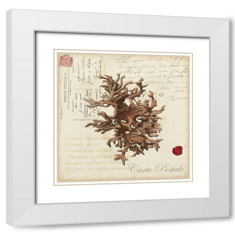 Romance du Mer III White Modern Wood Framed Art Print with Double Matting by Vision Studio