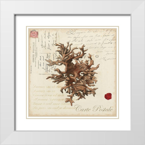 Romance du Mer III White Modern Wood Framed Art Print with Double Matting by Vision Studio