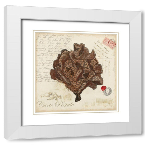 Romance du Mer IV White Modern Wood Framed Art Print with Double Matting by Vision Studio