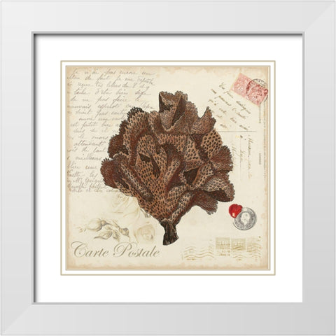 Romance du Mer IV White Modern Wood Framed Art Print with Double Matting by Vision Studio