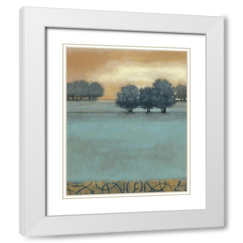Tranquil Landscape II White Modern Wood Framed Art Print with Double Matting by Wyatt Jr., Norman