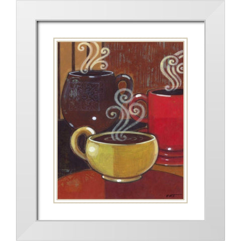 Wake Up Call I White Modern Wood Framed Art Print with Double Matting by Wyatt Jr., Norman