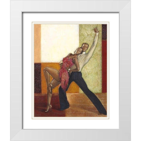 Dance I White Modern Wood Framed Art Print with Double Matting by Wyatt Jr., Norman
