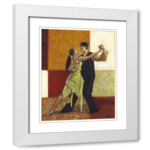 Dance II White Modern Wood Framed Art Print with Double Matting by Wyatt Jr., Norman