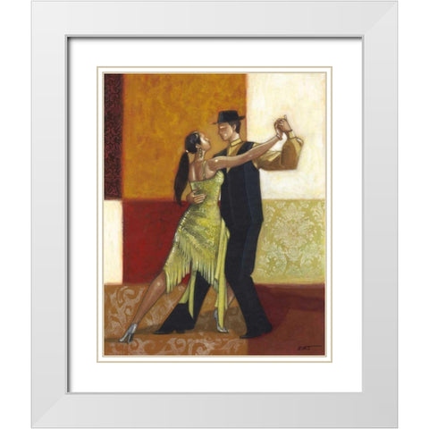 Dance II White Modern Wood Framed Art Print with Double Matting by Wyatt Jr., Norman