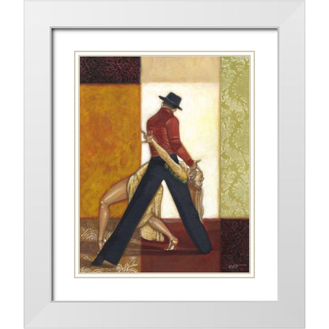 Dance IV White Modern Wood Framed Art Print with Double Matting by Wyatt Jr., Norman