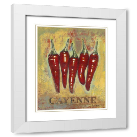 Cayenne White Modern Wood Framed Art Print with Double Matting by Wyatt Jr., Norman