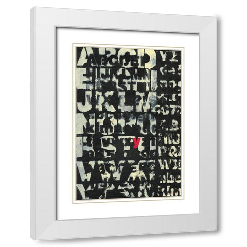 Why? White Modern Wood Framed Art Print with Double Matting by Wyatt Jr., Norman