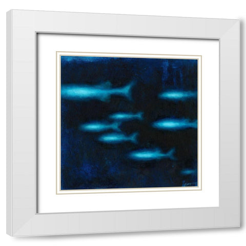 School II White Modern Wood Framed Art Print with Double Matting by Wyatt Jr., Norman