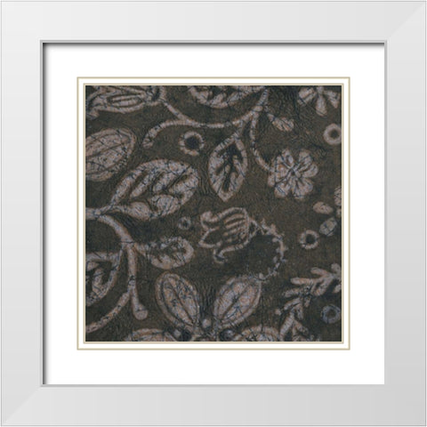 Island Batik II White Modern Wood Framed Art Print with Double Matting by Wyatt Jr., Norman