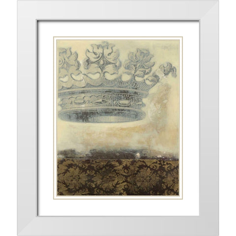 Regal Crown I White Modern Wood Framed Art Print with Double Matting by Wyatt Jr., Norman