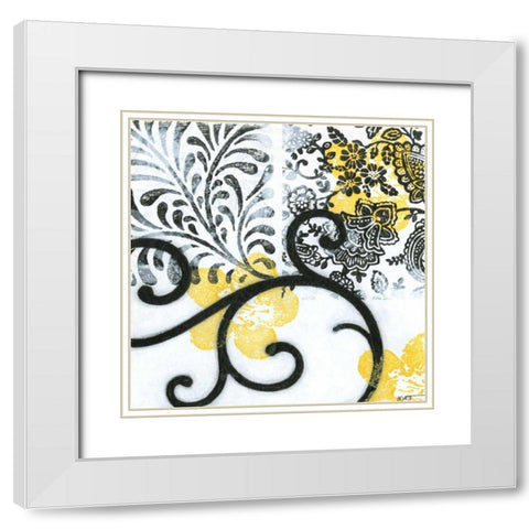 Opulence I White Modern Wood Framed Art Print with Double Matting by Wyatt Jr., Norman