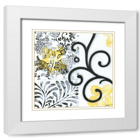 Opulence II White Modern Wood Framed Art Print with Double Matting by Wyatt Jr., Norman