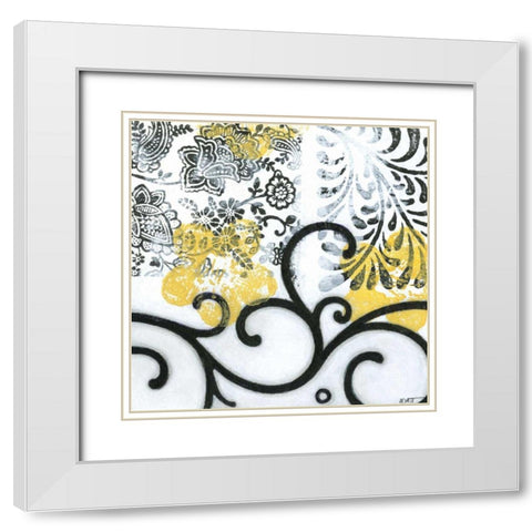 Opulence IV White Modern Wood Framed Art Print with Double Matting by Wyatt Jr., Norman