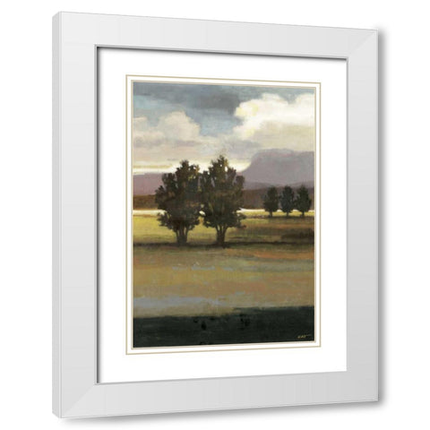 Mountain Range I White Modern Wood Framed Art Print with Double Matting by Wyatt Jr., Norman