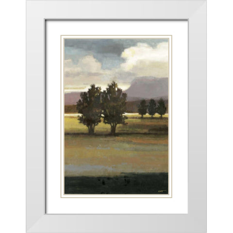 Mountain Range I White Modern Wood Framed Art Print with Double Matting by Wyatt Jr., Norman