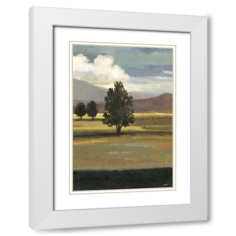 Mountain Range II White Modern Wood Framed Art Print with Double Matting by Wyatt Jr., Norman
