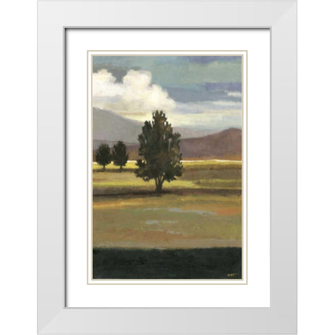Mountain Range II White Modern Wood Framed Art Print with Double Matting by Wyatt Jr., Norman