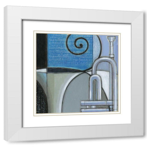 Cool Jazz I White Modern Wood Framed Art Print with Double Matting by Wyatt Jr., Norman