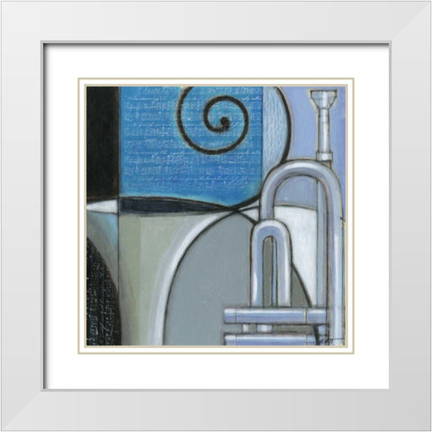 Cool Jazz I White Modern Wood Framed Art Print with Double Matting by Wyatt Jr., Norman