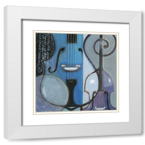 Cool Jazz II White Modern Wood Framed Art Print with Double Matting by Wyatt Jr., Norman