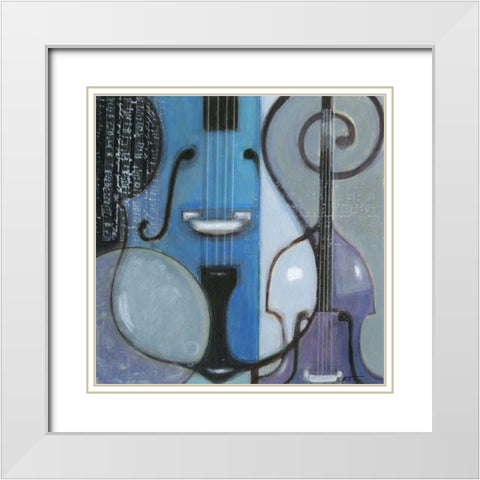 Cool Jazz II White Modern Wood Framed Art Print with Double Matting by Wyatt Jr., Norman