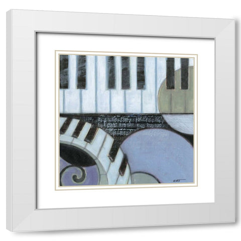 Cool Jazz III White Modern Wood Framed Art Print with Double Matting by Wyatt Jr., Norman