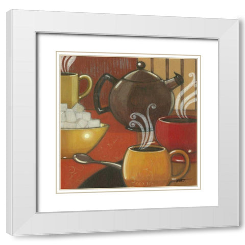 Another Cup I White Modern Wood Framed Art Print with Double Matting by Wyatt Jr., Norman