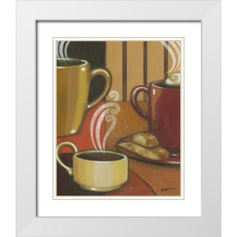 Another Cup III White Modern Wood Framed Art Print with Double Matting by Wyatt Jr., Norman