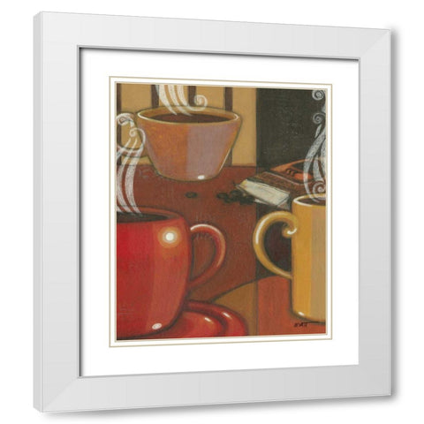 Another Cup IV White Modern Wood Framed Art Print with Double Matting by Wyatt Jr., Norman