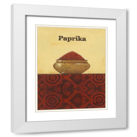 Exotic Spices - Paprika White Modern Wood Framed Art Print with Double Matting by Wyatt Jr., Norman