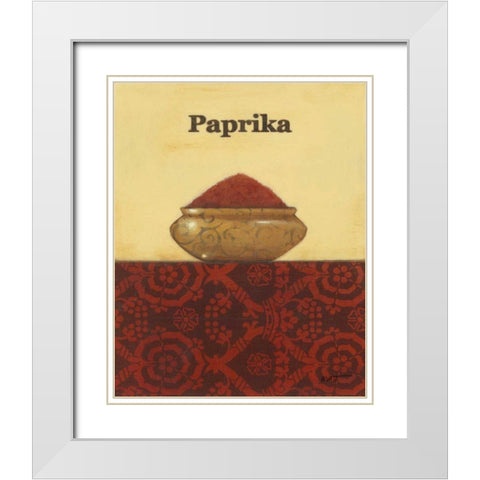 Exotic Spices - Paprika White Modern Wood Framed Art Print with Double Matting by Wyatt Jr., Norman