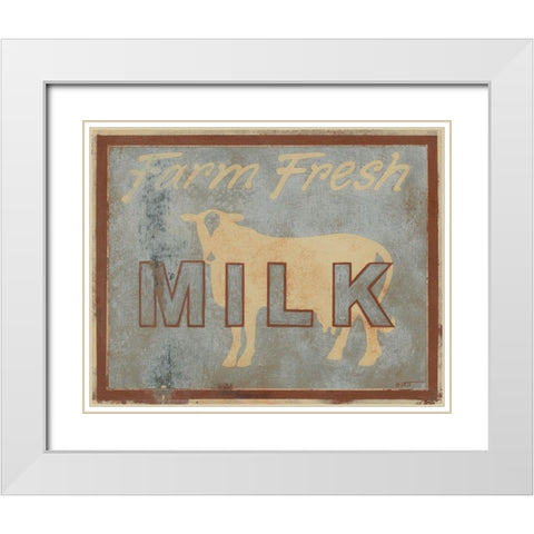Milk White Modern Wood Framed Art Print with Double Matting by Wyatt Jr., Norman