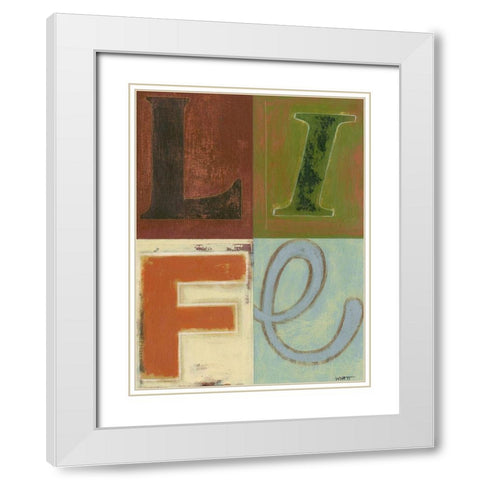Life White Modern Wood Framed Art Print with Double Matting by Wyatt Jr., Norman
