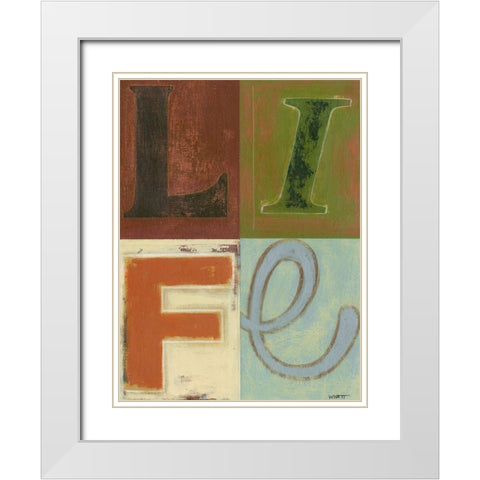 Life White Modern Wood Framed Art Print with Double Matting by Wyatt Jr., Norman