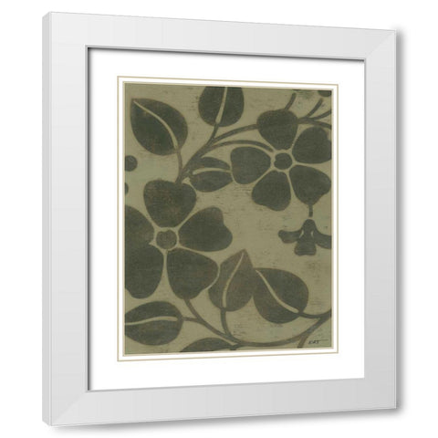 Sage Textile II White Modern Wood Framed Art Print with Double Matting by Wyatt Jr., Norman