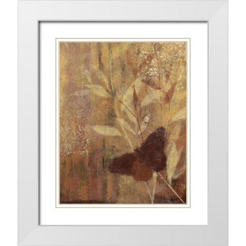 Copper Meadows II White Modern Wood Framed Art Print with Double Matting by Wyatt Jr., Norman