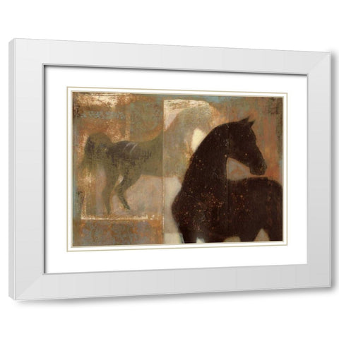 Weathered Equine I White Modern Wood Framed Art Print with Double Matting by Wyatt Jr., Norman