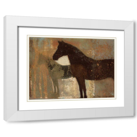 Weathered Equine II White Modern Wood Framed Art Print with Double Matting by Wyatt Jr., Norman