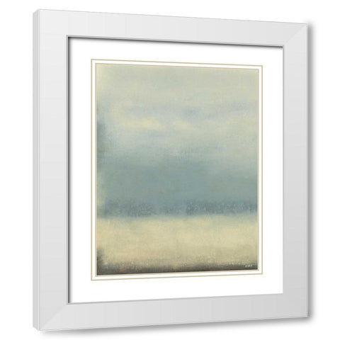 Coastal Rain II White Modern Wood Framed Art Print with Double Matting by Wyatt Jr., Norman