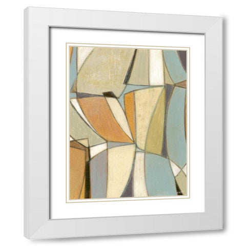 Structure II White Modern Wood Framed Art Print with Double Matting by Wyatt Jr., Norman
