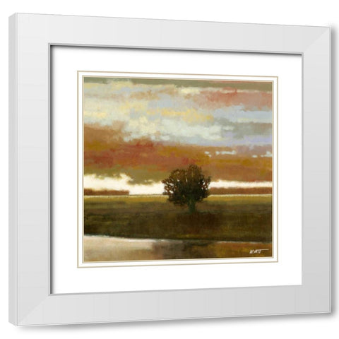 Painted Sky I White Modern Wood Framed Art Print with Double Matting by Wyatt Jr., Norman