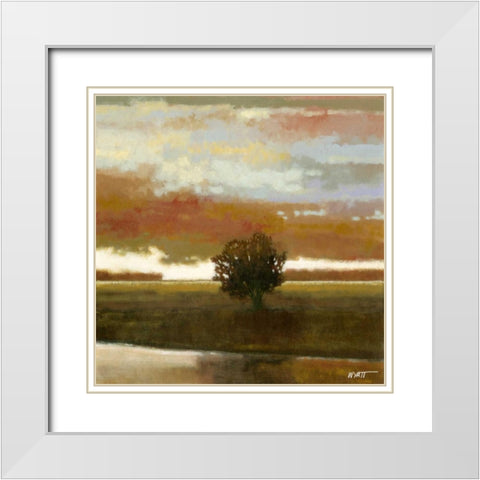 Painted Sky I White Modern Wood Framed Art Print with Double Matting by Wyatt Jr., Norman