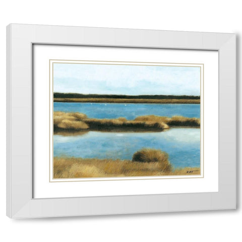 Wet Lands II White Modern Wood Framed Art Print with Double Matting by Wyatt Jr., Norman