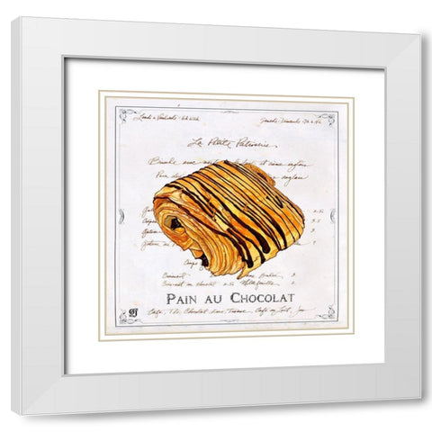 Pain au Chocolat White Modern Wood Framed Art Print with Double Matting by Joyner, Ginny
